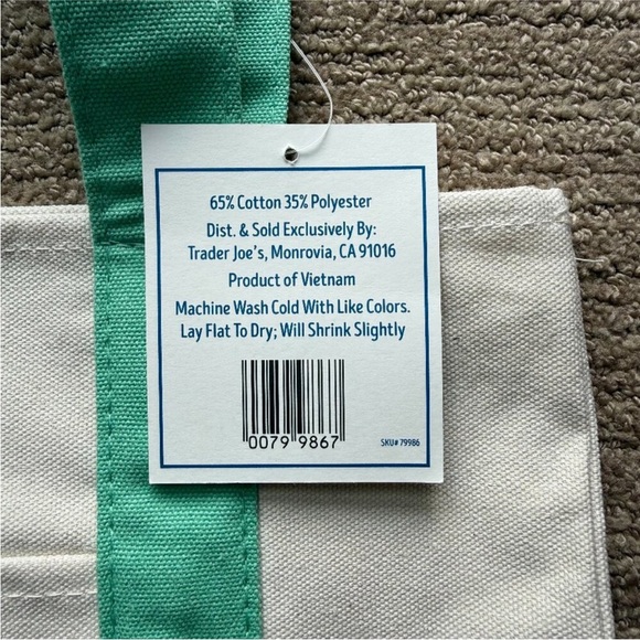 Trader Joe's Canvas Mini Tote
PASTEL GREEN - NWT, Limited
Edition - Picture 4 of 4